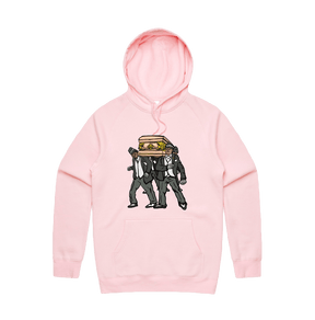 S / Pink / Large Front Print Coffin Dance ⚰️ - Unisex Hoodie
