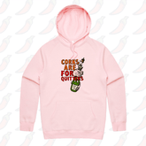 S / Pink / Large Front Print Corks Are For Quitters 🍾 – Unisex Hoodie