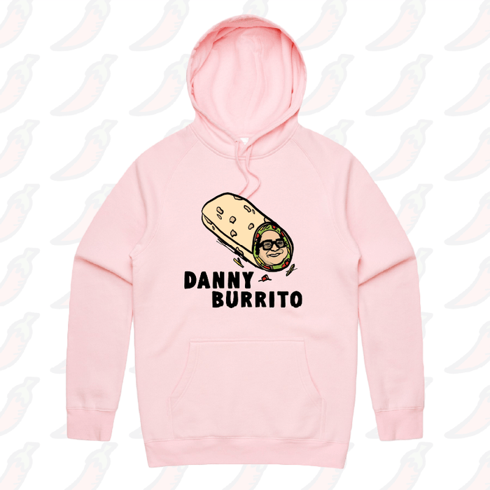 S / Pink / Large Front Print Danny Burrito 🌯 - Unisex Hoodie