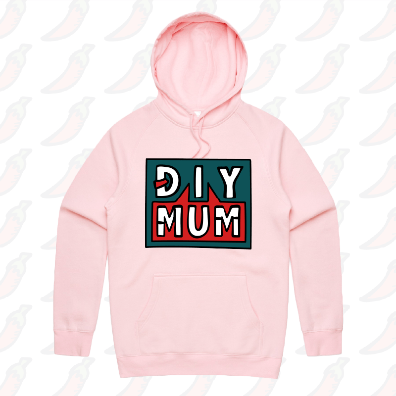 S / Pink / Large Front Print DIY Mum 🔨 – Unisex Hoodie