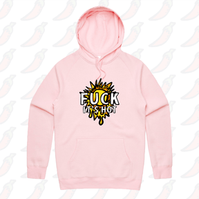 S / Pink / Large Front Print F It’s Hot ☀🤬 - Unisex Hoodie
