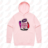 S / Pink / Large Front Print Good Vibes Only 🍡 – Unisex Hoodie
