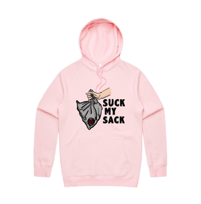 S / Pink / Large Front Print Goon Sack 🍷 - Unisex Hoodie