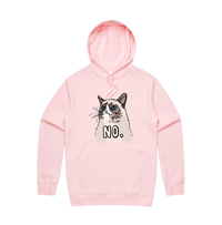 S / Pink / Large Front Print Grumpy Cat! 😾 - Unisex Hoodie