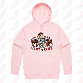 S / Pink / Large Front Print Hasbulla Fight Club 🥊- Unisex Hoodie