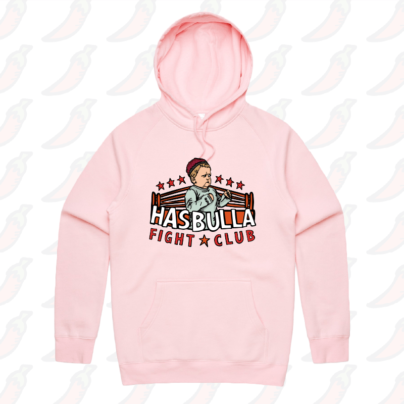 S / Pink / Large Front Print Hasbulla Fight Club 🥊- Unisex Hoodie