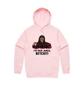 S / Pink / Large Front Print I'm Rick James ✋🏾 - Unisex Hoodie