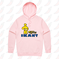 S / Pink / Large Front Print IKant 🪛 – Unisex Hoodie