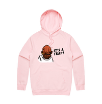 S / Pink / Large Front Print It's a Trap ❗ - Unisex Hoodie
