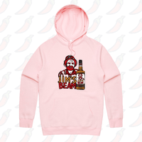 S / Pink / Large Front Print Jim’s Beam 🥃👍 – Unisex Hoodie