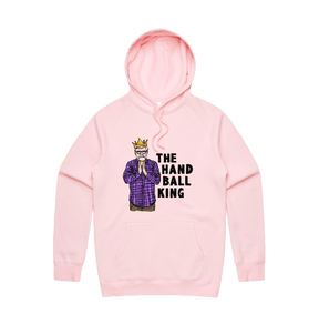 S / Pink / Large Front Print K Rudd Handball King 👑 - Unisex Hoodie