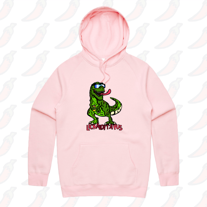 S / Pink / Large Front Print LICKALOTTAPUS 🦖👅- Unisex Hoodie