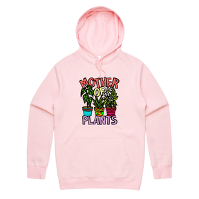 S / Pink / Large Front Print Mother Of Plants 🌱🎍 – Unisex Hoodie