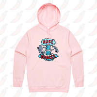 S / Pink / Large Front Print Nuke The Whales 💣🐳 – Unisex Hoodie
