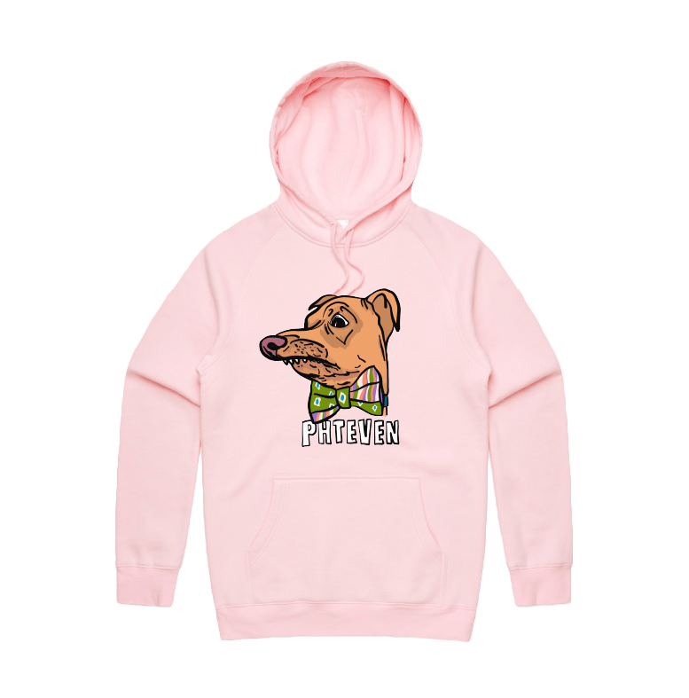 S / Pink / Large Front Print Phteven Good Boy 🐶 - Unisex Hoodie