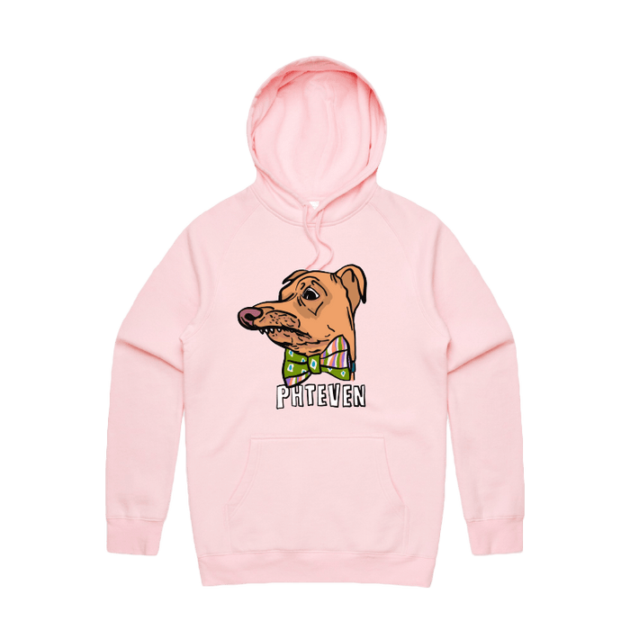 S / Pink / Large Front Print Phteven Good Boy 🐶 - Unisex Hoodie