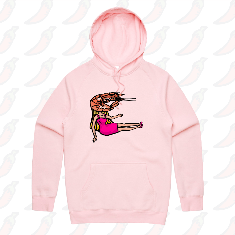S / Pink / Large Front Print Shrimp on a Barbie 👜 - Unisex Hoodie