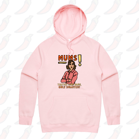 S / Pink / Large Front Print Smart Mum 🧠 –  Unisex Hoodie