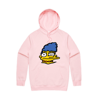 S / Pink / Large Front Print Smeared Marge 👕 - Unisex Hoodie