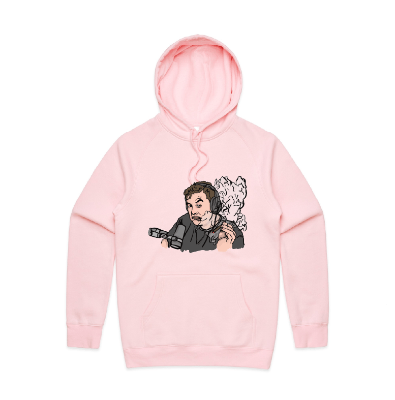 S / Pink / Large Front Print Smokin' Elon 💨 - Unisex Hoodie