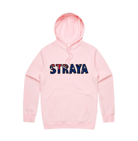 S / Pink / Large Front Print Straya 🐨 - Unisex Hoodie