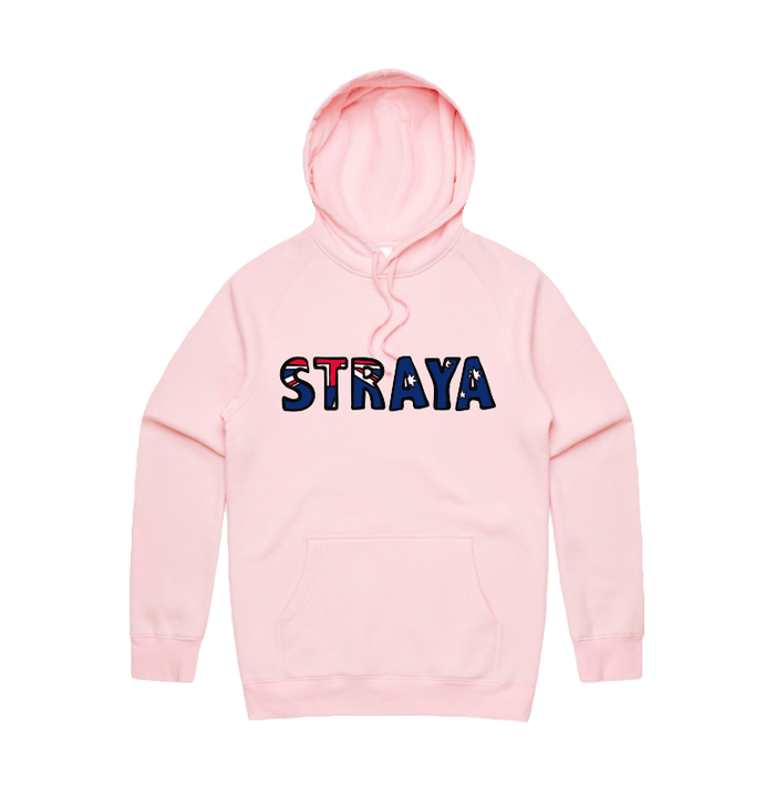 S / Pink / Large Front Print Straya 🐨 - Unisex Hoodie