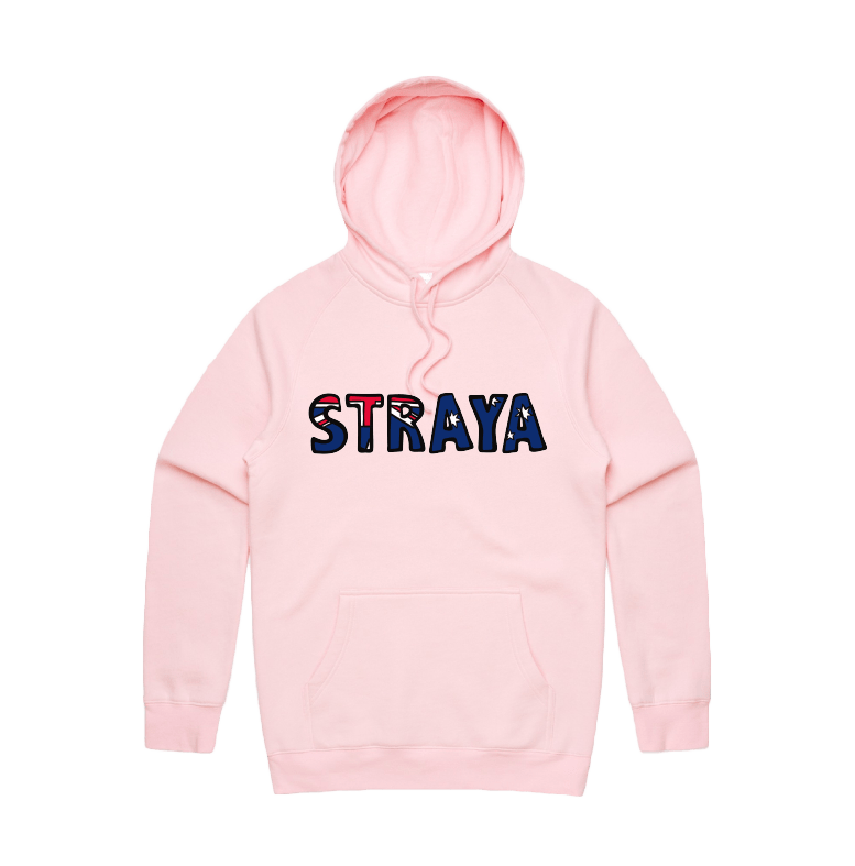 S / Pink / Large Front Print Straya 🐨 - Unisex Hoodie
