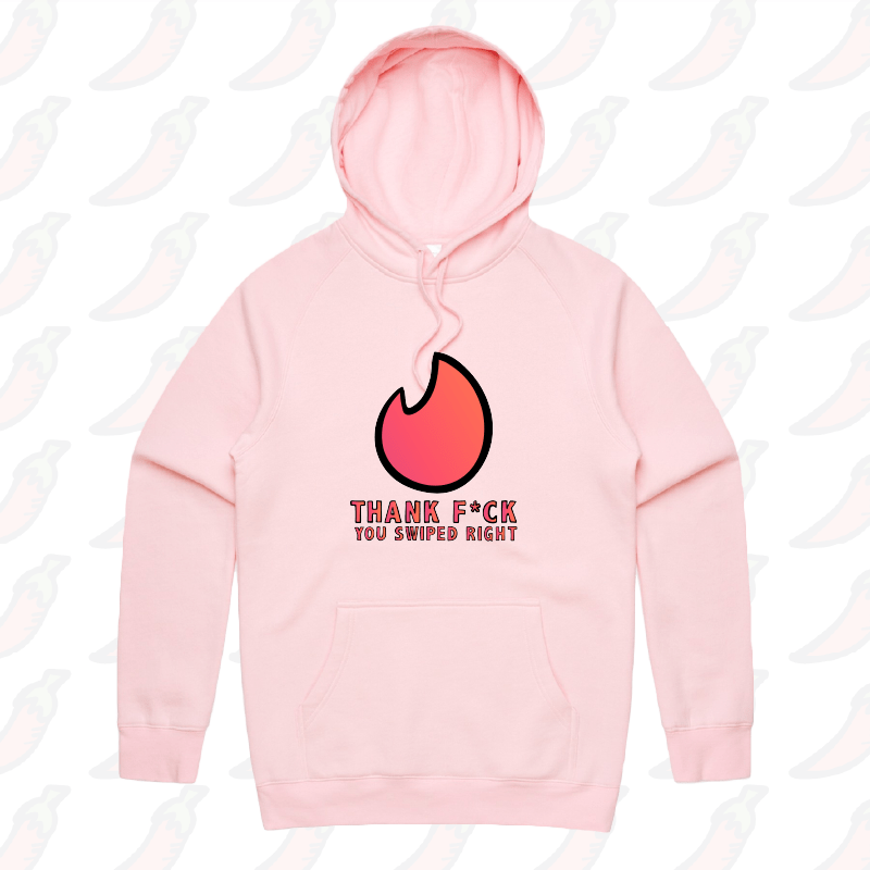 S / Pink / Large Front Print Swipe Right 🔥- Unisex Hoodie