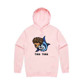 S / Pink / Large Front Print Tina Tuna 🐟 - Unisex Hoodie