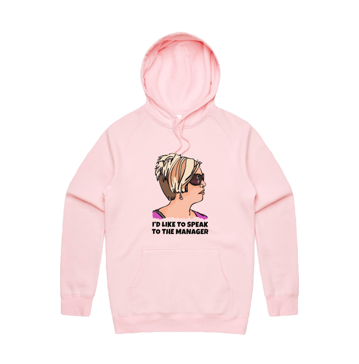 S / Pink / Large Front Print Unleash the Karen 😤 - Unisex Hoodie