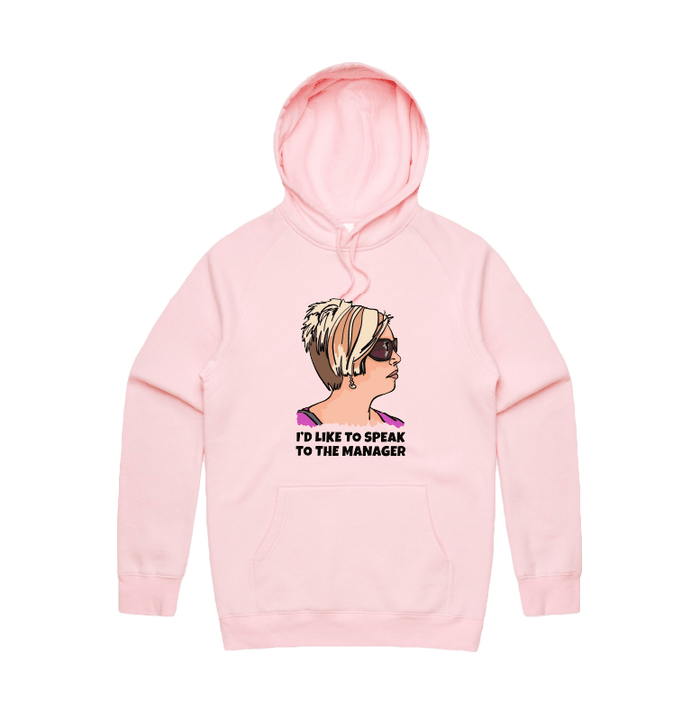 S / Pink / Large Front Print Unleash the Karen 😤 - Unisex Hoodie