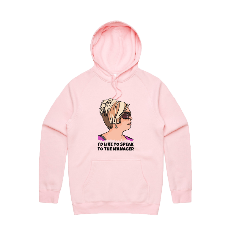 S / Pink / Large Front Print Unleash the Karen 😤 - Unisex Hoodie