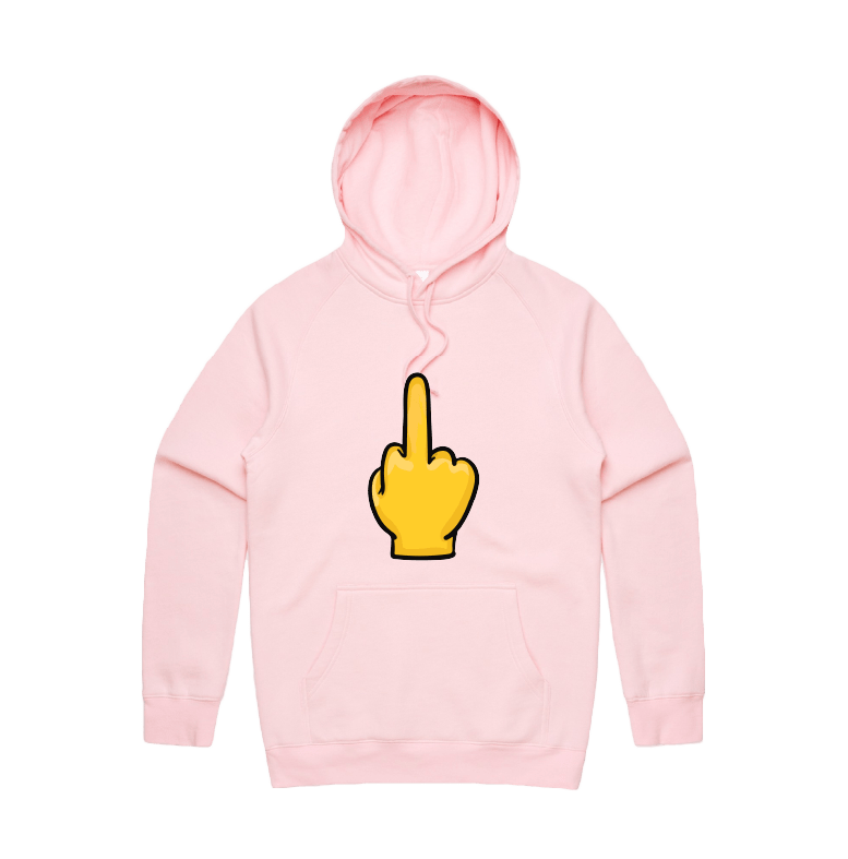 S / Pink / Large Front Print Up Yours 🖕 - Unisex Hoodie