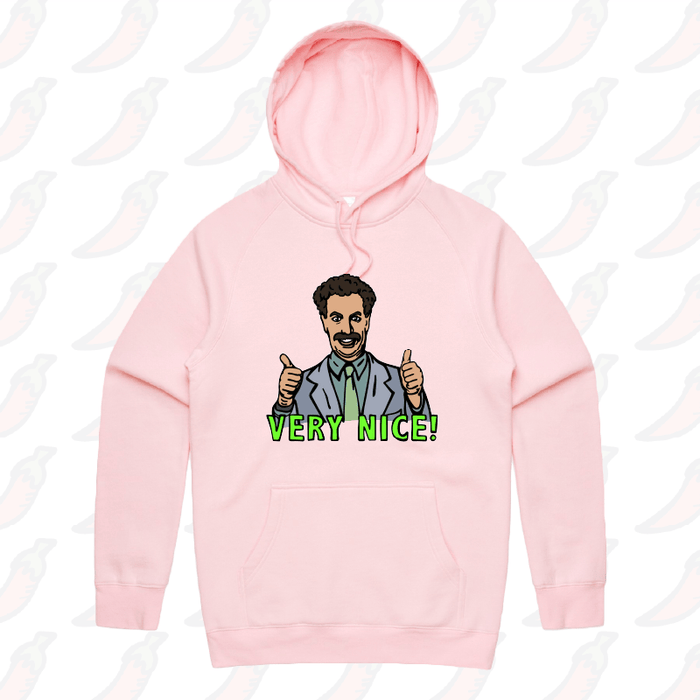 S / Pink / Large Front Print VERY NICE 👍- Unisex Hoodie