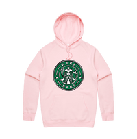 S / Pink / Large Front Print Wake & Bake 🚬 - Unisex Hoodie