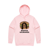 S / Pink / Large Front Print Whopper Goldburger 🍔 - Unisex Hoodie