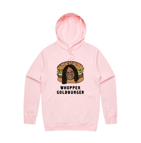 S / Pink / Large Front Print Whopper Goldburger 🍔 - Unisex Hoodie