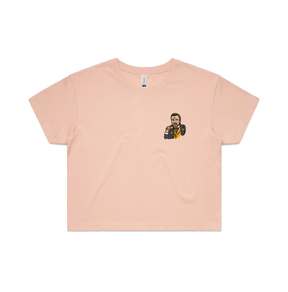 S / Pink LAUGHING LEO 🍷 - Women's Crop Top