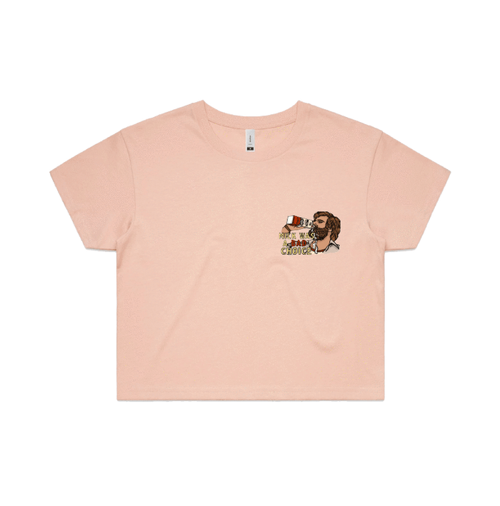 S / Pink Milk Was A Bad Choice 🥛 - Women's Crop Top