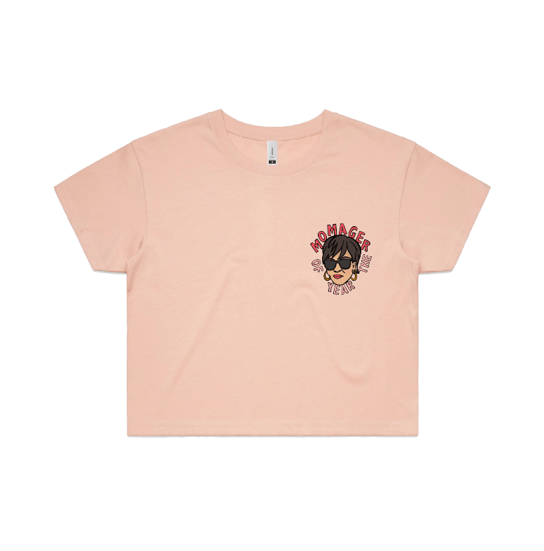 S / Pink Momager 🕶️ - Women's Crop Top