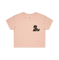 S / Pink Never Go Full Retard 💥 - Women's Crop Top