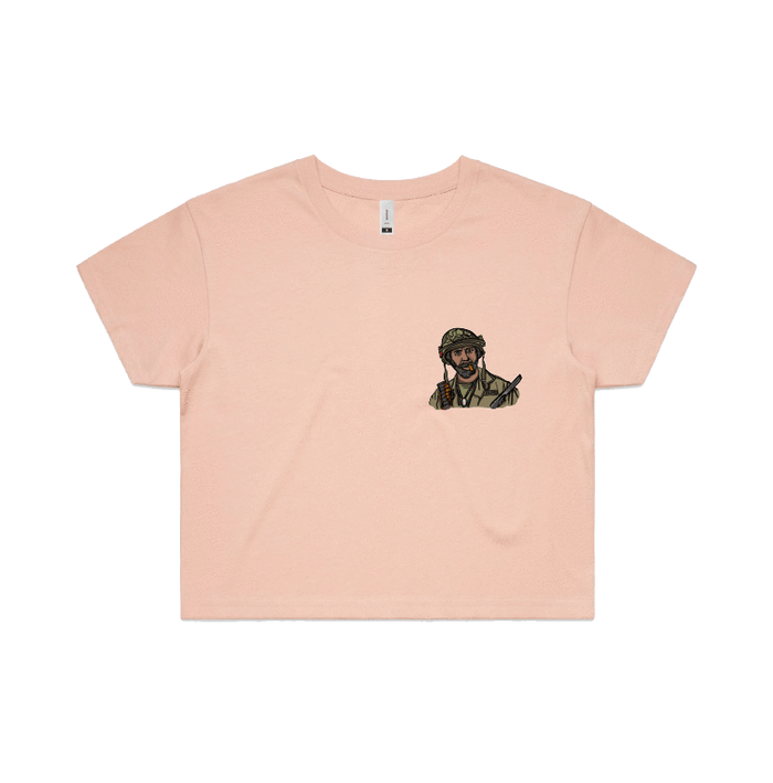 S / Pink Never Go Full Retard 💥 - Women's Crop Top