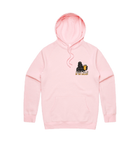 S / Pink / Small Front Design Best Dad in the Galaxy 🌌 - Unisex Hoodie