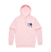 S / Pink / Small Front Design Daddy Shark 🦈 - Unisex Hoodie