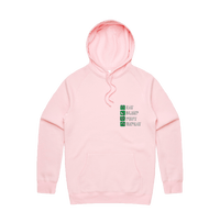 S / Pink / Small Front Design Eat Sleep Punt Repeat 🏇 - Unisex Hoodie