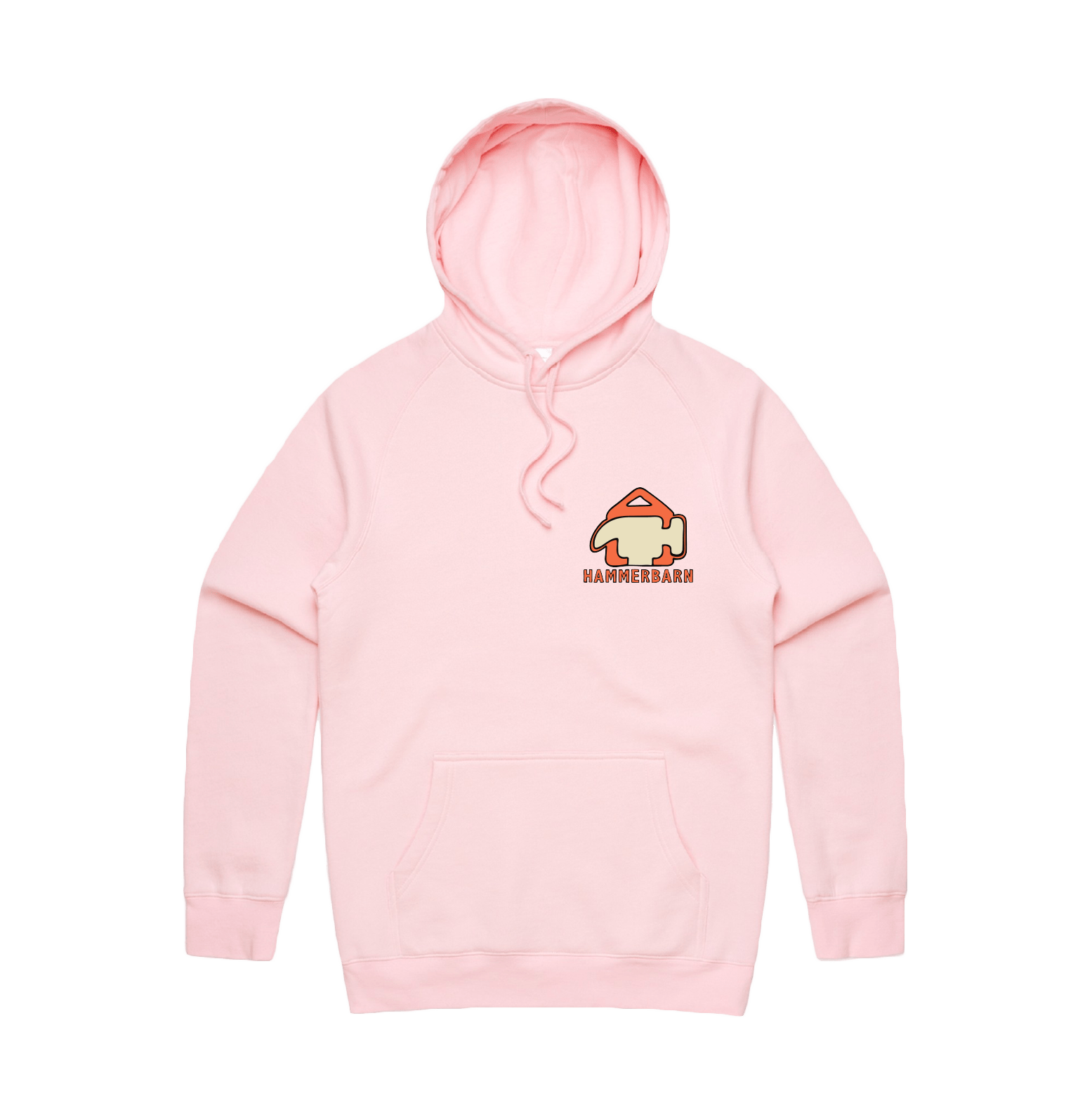 S / Pink / Small Front Design Hammerbarn 🔨 - Unisex Hoodie