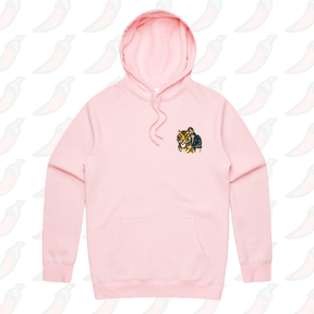 S / Pink / Small Front Design The King of Tigers 🐯 - Unisex Hoodie