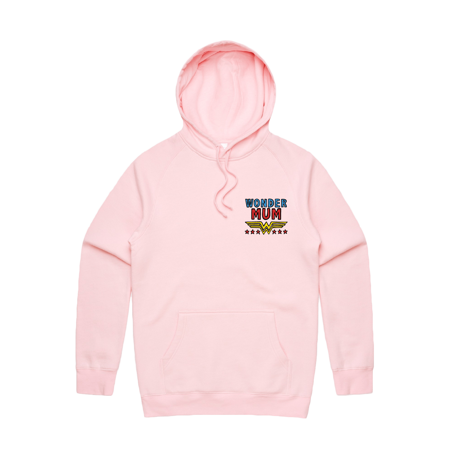 S / Pink / Small Front Design Wondermum 🦸‍♀️ - Unisex Hoodie