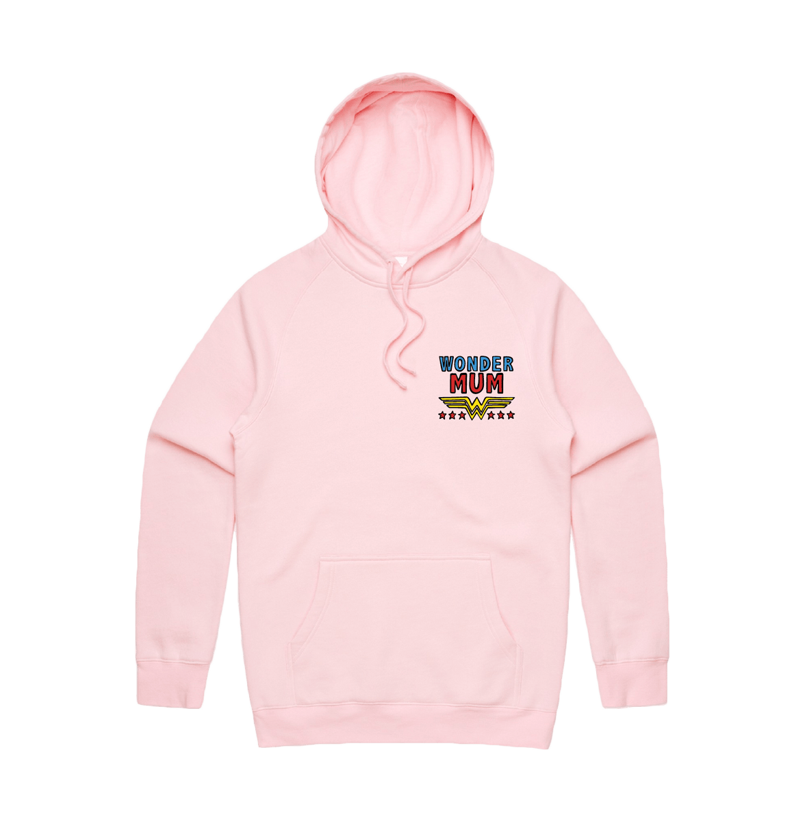 S / Pink / Small Front Design Wondermum 🦸‍♀️ - Unisex Hoodie