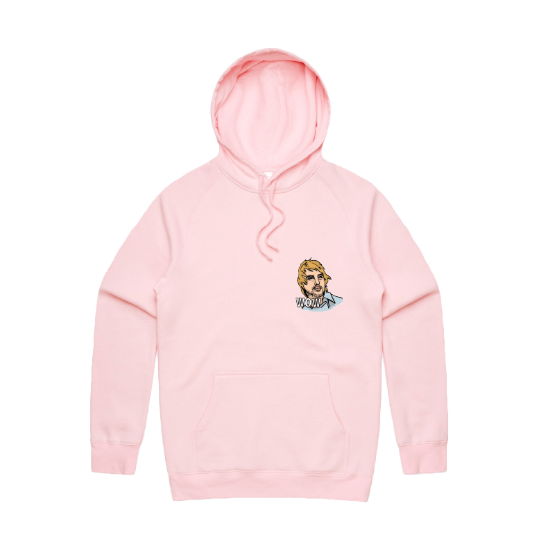 S / Pink / Small Front Design Wow 😲 - Unisex Hoodie